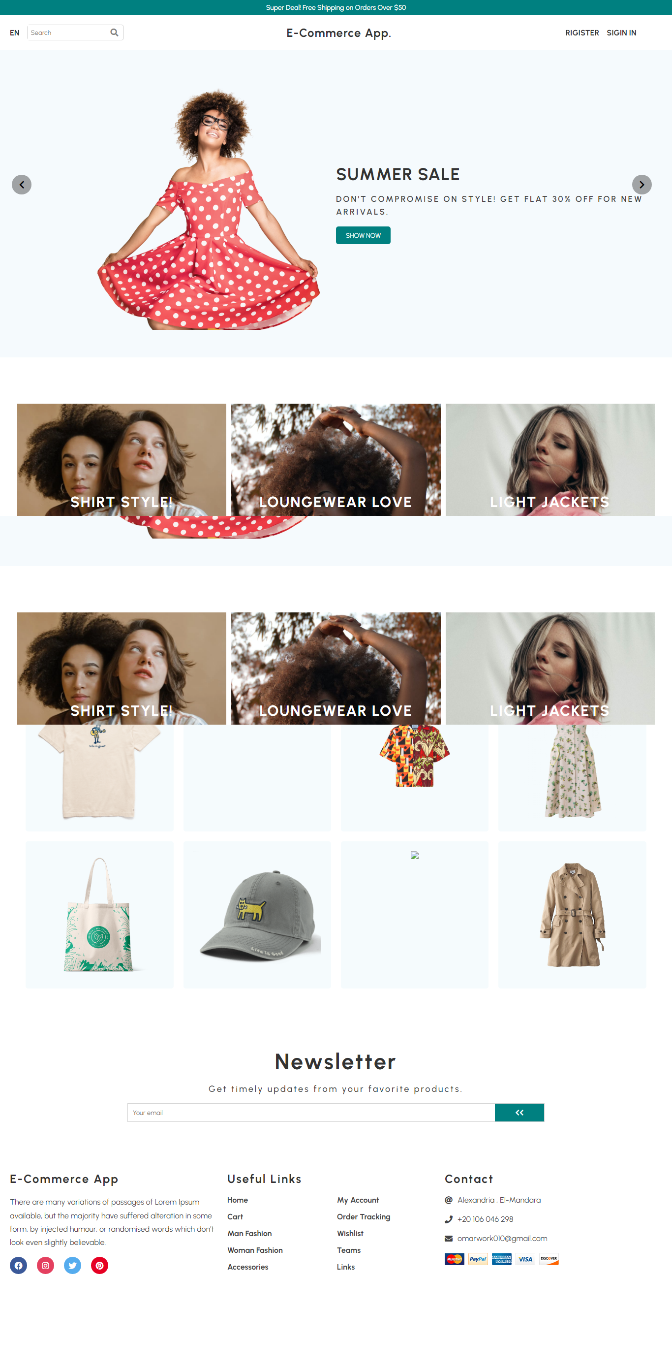 E-Commerce React App